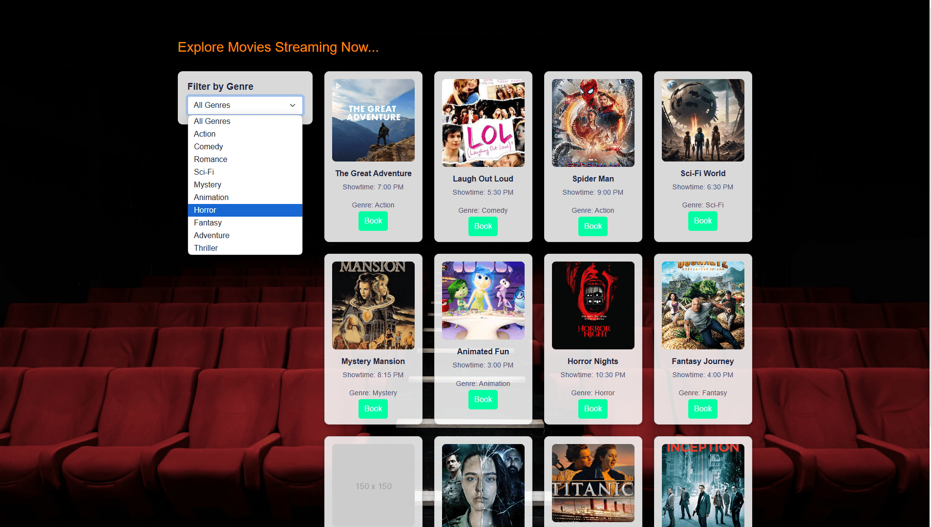 Agile-Driven Movie Reservation Website — screenshot 2 of 5