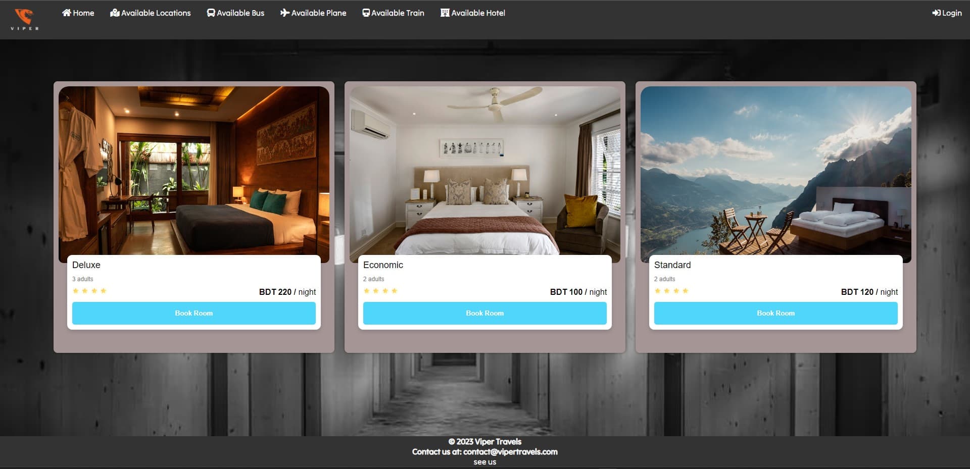 Viper Travel Booking Website — screenshot 4 of 5